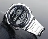 在飛比找Yahoo!奇摩拍賣優惠-南◇現 CASIO 手錶 軍用錶 10年電力 銀色 AE-1
