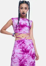 Sleek Encounters Tie Dye Skirt Set