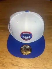 new era 59fifty 7 3/8 Cubs White/blue Baseball Cap