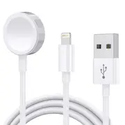 ZUSLAB 2 in 1 iPhone & Apple Watch Magnetic Charger Charging Cable Compatible with Apple Watch 8 7 & iPhone 14 / 13 Series (Pro Max/Pro/Mini)