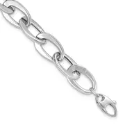 8 Inch 14Kw Polished Fancy Link Bracelet