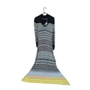 Ted Baker Navy Jacquard Knit Polo Patterned Dress Sz 2 Womens Maxi