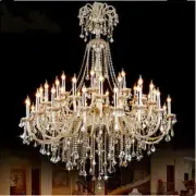 European luxury living room led crystal chandelier villa LED ceiling light lamp