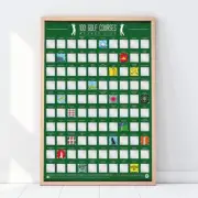 Bucket List Scratch Poster - 100 Golf Courses - Gift Republic