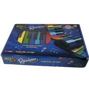 NEW MUKIKIM Rock & Roll It Rainbow Flexible Roll Up Piano Keyboard Battery/ USB