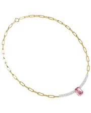 18K Vermeil 4.46 ct. tw. Lab-Grown Diamond Paperclip Necklace