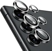[KK KENIK] Camera Lens Protector For Samsung Galaxy Z FOLD 4,Scratch-Resistant Tempered Glass with Aluminum Ring, Case Friendly (Black, Samsung Galaxy Z FOLD 4)