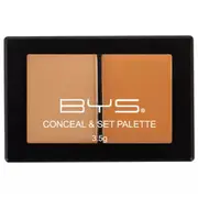 BYS Conceal/Set Palette Natural Tan Face Makeup Cosmetics Beauty 2 Shades 3.5g