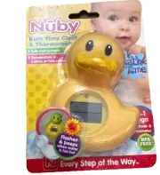 Nuby Baby Bath Time Clock and Thermostat - Flashes when too Hot