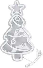 XIASABA Xmas Tree Neon Light LED Neon Sign Light Wall Decor Art Ideal for Kids Room Birthday Party Decor Featuring Five Light Colors Powered By Usb With Quality Led Light Source