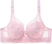 [Dress Cici] Lace Underwire Bra, Lace Non Padded Bra for Large Breasts