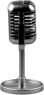 Model Vintage Toy - Vintage Desktop Microphone Prop Model with Stand - Vintage Microphone Toy Table Decoration - Vintage Messages Mikr Wedding, Birthday, Party Decorations