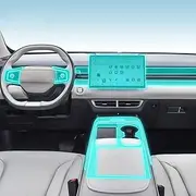 Car Interior Film Dashboard Piano Board Shift Center Console Anti-Scratch Transparent TPU Protection Film,for JETOUR X-1 2023-2024 (Style for LHD)