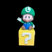 UNPAINTED Super Mario Brothers Mini Luigi 3D Printed Model Kit 6" Tall (8-23)