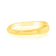 Sterling Silver Gold Plated Polished Open Ring, Q