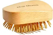 Handmade Natural Wooden Hair Brush Hairbrush with Bamboo Pins Massage Scalp & Detangling All Hair Types For Hair Growth,Scalp Massager Mini Brush No Handle Design