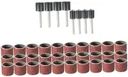 DOITOOL Drill Drum Kit 80grit Sanding Drum Kit Fit Accessories Sandpaper Set for Sanding Drums Band Sleeves