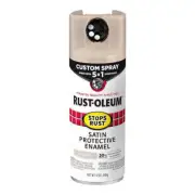 RUST-OLEUM Stops Rust Custom Spray Paint 5 in 1 Enamel 340g Satin French Beige