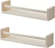 2 Pack Wooden Floating Shelves for Wall BEKVÄM Spice Rack Organization Shelf ...
