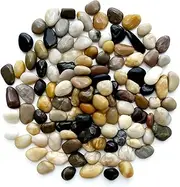 Rootrimmer River Rocks, Natural Polished Pebbles for Plants, Decorative Colored Stones for Garden Vase Filler Landscaping Flower Bed Fish Tank Succulents, 5 Pounds