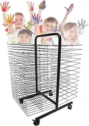 Art Drying Rack,Metal Art Work Storage Display Rack,Classroom Drying Rack,Space Saving Rack for Suitable for Drying Oil Paintings at Home and Art School(38-Layer Shelf)