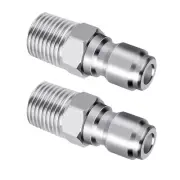 2 Packs 1/4 Pressure Washer Quick Connect Couplers 1/4 Quick Connect Plug NPT...