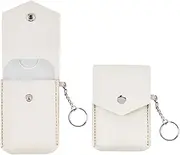 [Hennaja] Hand Sanitizer Spray Case, Hand Sanitizer Holder Zippered Pouch, Cute Fashion Accessory with Snap Hook for Glow Mist and Power Mist 1FL OZ, 1-White, 1 Pack