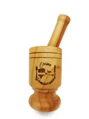 Heavy Duty Wood Mortar with Dominican Republic Flag engraved Pilón Dominicano co
