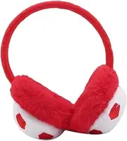 [KAYLRE] Earmuffs Warm Boys and Girls Winter Warm Lovely Cute Fur Cartoon Plush Children Earmuffs Thicken Cover Ears Kids Ear Muffs Headband Warm Earmuffs (Color : Red White)