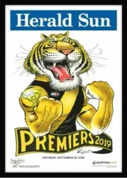 MARK KNIGHT FRAMED 2019 RICHMOND GRAND FINAL PREMIERS POSTER - BEST ON EBAY