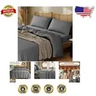 1000 Thread Count Egyptian Cotton Sheets Set, Full Size - Dark Grey Elegance