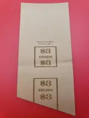 RARE $3 DIME FLAT WRAPPER STANDARD PAPER GOODS WORCESTER, MASS. OLD TIMERS COIN!