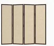 4 Panel Room Divider, Folding Room Divider, Freestanding Partition Separators, Temporary Partition Wall Room Divider, Functional Decorative Partition, for Coffee Shop Hotel(Brown,180x45cm/70