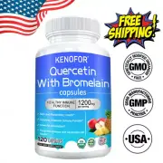 Quercetin with Bromelain Capsules for Healthy Immune Function 1200 Mg/serving