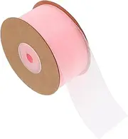 SOPOTUTU 1 Roll Sheer Chiffon Ribbon for DIY Crafting Bow Making Present Wrapping Durable Double Sided Elegant Organza Ribbon for Decorative Projects