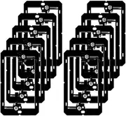 Snblzhef Low Voltage Box Single Gang Wall Plate 10 Pack, Flush Low Voltage Mounting Bracket for Network, Coaxial, Speaker
