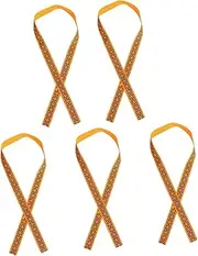 LAPYAPPE 5pcs Reflective Bike Helmet Streamers Braided Decoration Ribbons for Safety and Style for Night Cycling DIY Projects and Full Helmet Ribbon Accessories
