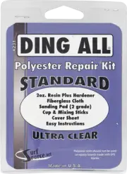 Ding All 2 Oz Polyester Repair Kit for Small to Medium Sized Polyester Surfboard