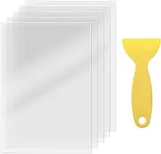 EMSea 5pcs FEP Film Transparent with Yellow Scraper for 3D Printer Creality LD002R