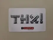 Chipotle THANKS THX NEW COLLECTIBLE 2015 GIFT CARD $0