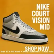 Size 11.5 - Nike Court Vision Next Nature Mid Light Smoke Grey Sail