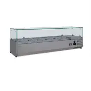 AG Equipment AG Pizza Showcase 1/3 x 6 GN Trays - Countertop Prep Fridges (AG-VRX1400-380) - VRX1400-380-AG