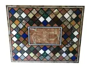 24"x18" black Marble Table Top coffee side inlay Pietra Dura antique Decor
