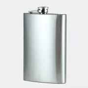 12 oz Stainless Steel Flask Plain With Funnel New