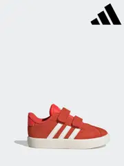 adidas Red VL Court 3.0 Hook and Loop Trainers (E40355) | $69