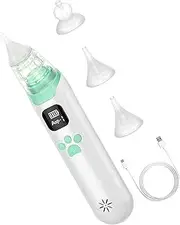 Nose Snot Sucker For Toddler | Electric Nose Sucker With 3 Soft Silicone Tips | Soothing Music Anti-Backflow Negative Pressure Snot Cleaner
