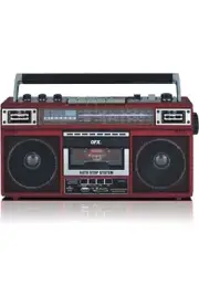 J-220BT Red Boombox MP3 Conversion from Radio to Cassette with 4-Band (AM, FM, S