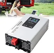 6000 Watts Pure Sine Wave Power Inverter 12V 24V 48V 60V 72V DC to 110V/120V 230V/240V AC Converter, Peak 12000W Outlets, Low Frequency Solar Power Inverter Charger(Size:60v to 110v)