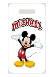 MICKEY MOUSE BAG TAG Personalized NAME Info Custom For Luggage Backpacks