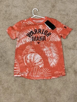 Boys (M) Project Rock Mana Warrior Under Armour Hawaiian Short Sleeve Tee NWT